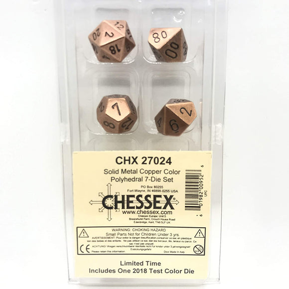 Chessex Dice: Metal Polyhedral Set Copper (7)