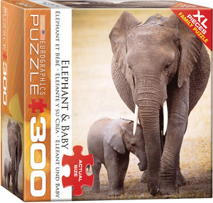Puzzle: Variety 300 Pieces - Elephant & Baby
