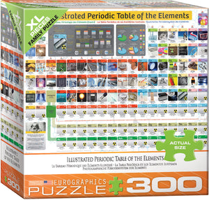 Puzzle: Family Oversize Puzzles - Illustrated Periodic Table of the Elements (photographic)