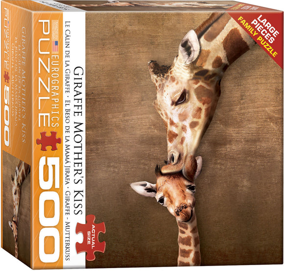 Puzzle: Family Oversize Puzzles - Giraffe Mother's Kiss