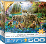 Puzzle: Family Oversize Puzzles - Wolf Lake Fantasy