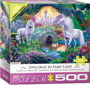 Puzzle: Family Oversize Puzzles - Unicorns in Fairy Land