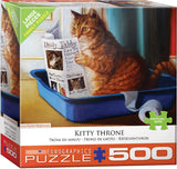 Puzzle: Variety 500 Pieces - Kitty Throne by Lucia Heffernan