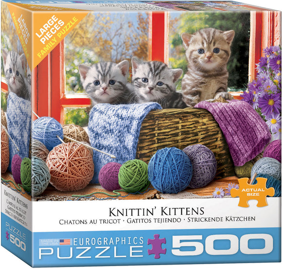 Puzzle: Family Oversize Puzzles - Knittin' Kittens