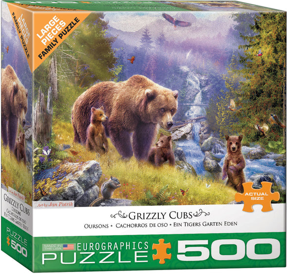 Puzzle: Family Oversize Puzzles - Grizzly Cubs