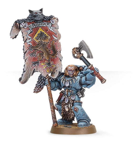 Warhammer 40K: Space Wolves Grey Hunter with Wolf Standard