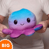 TeeTurtle Big Reversible Octopus: Blue Gradient + Galaxy (Big)