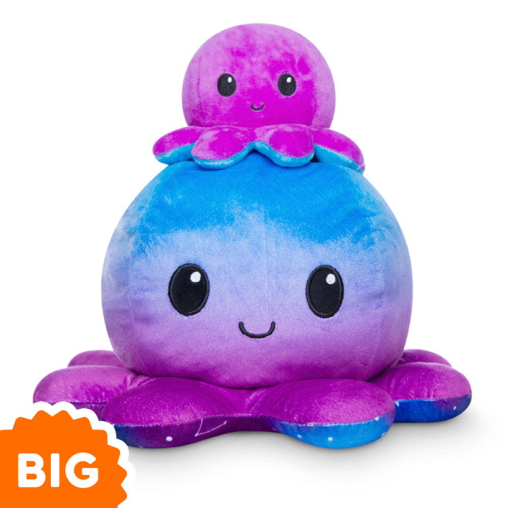 TeeTurtle Big Reversible Octopus: Blue Gradient + Galaxy (Big) – Little ...