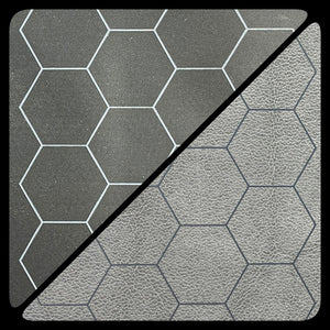 Chessex Battlemat: 1" Reversible Black-Grey Hexes (23 ½" x 26" Playing Surface)