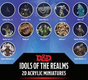 D&D: Idols of the Realms - Boneyard 2D Acrylic Miniatures - Set 1