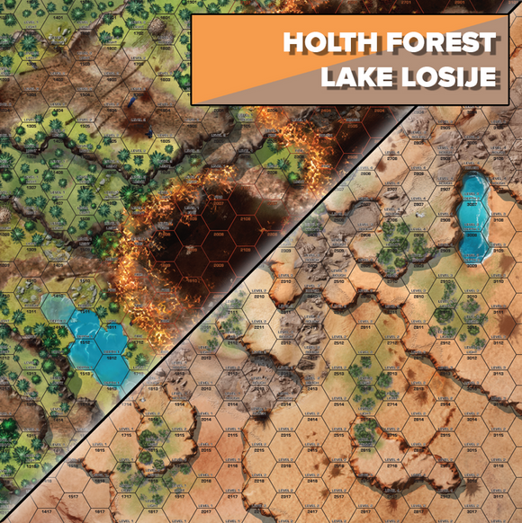 BattleTech Battles of Tukayyid: Battle Mat - Holth Forest/Lake Losiije