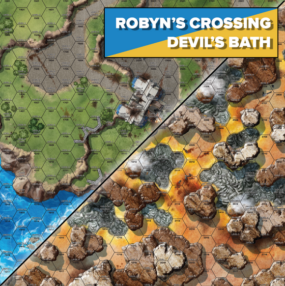BattleTech Battles of Tukayyid: Battle Mat - Robyn's Crossing Devil's Bath