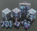 Chessex Dice: Gemini - 16mm D6 Purple Teal/Gold (12)