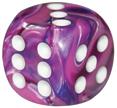 Chessex Dice: Festive Polyhedral Set Violet/White (7)