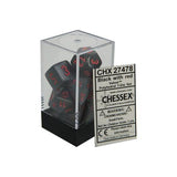 Chessex Dice: Velvet Polyhedral Set Black/Red (7)Chessex Dice: Velvet Polyhedral Set Black/Red (7)