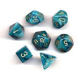 Chessex Dice: Phantom Polyhedral Set Teal/Gold (7)