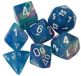 Chessex Dice: Festive Polyhedral Set Waterlily/White (7)