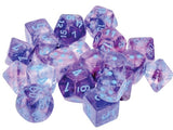 Chessex Dice: Nebula Polyhedral Set Nocturnal/Blue Luminary (7)