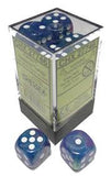 Chessex Dice: 16mm D6 Waterlily/White (12)