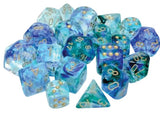 Chessex Dice: Nebula - 16mm D6 Block - Oceanic/Gold Luminary (12)