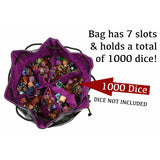 Pouch of the Endless Hoard Dice Bag - Black Purple