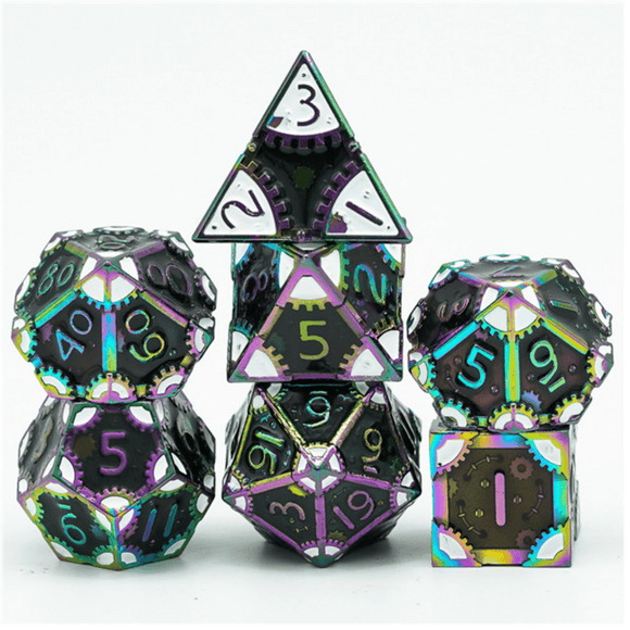 SteamPunk Dark Lord RPG Metal Dice Set