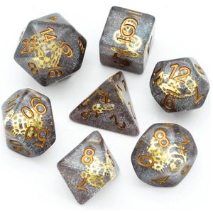 Glitter Gearwheel RPG Dice Set