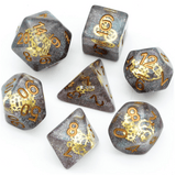 Glitter Gearwheel RPG Dice Set