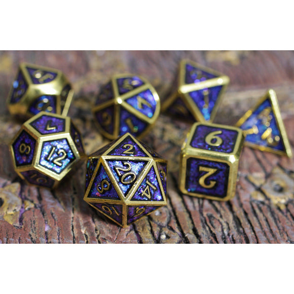 Forged Arcane Gold Metal Dice Set