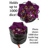 Pouch of the Endless Hoard Dice Bag - Black Red