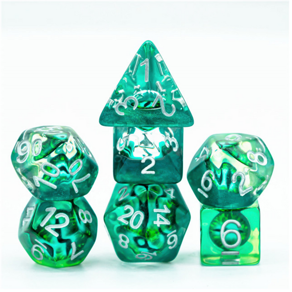 Jade Dragon Eye RPG Dice Set