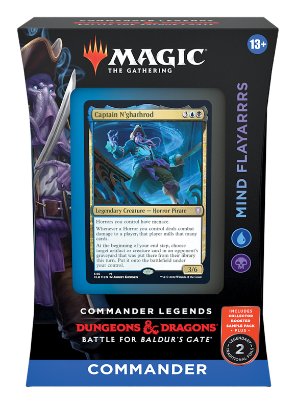 Magic: the Gathering - Commander Legends: Battle for Baldur's Gate Commander Deck - Mind Flayarrrs (Blue-Black-Blue)