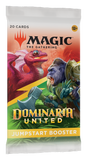 Magic: the Gathering - Dominaria United Jumpstart Booster Pack. Feature a red dragon vs ape