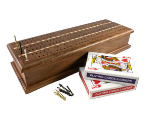 Cribbage - Inlaid Cribbage Box with Cards