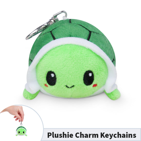 TeeTurtle Plushie Charm Keychain: Happy Green Turtle