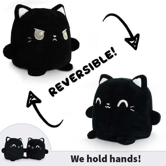 TeeTurtle Reversible Cat: Black Plushmate (Mini)