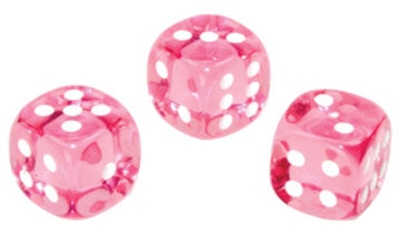 Chessex Dice: Translucent - 12mm D6 Pink/White (36)