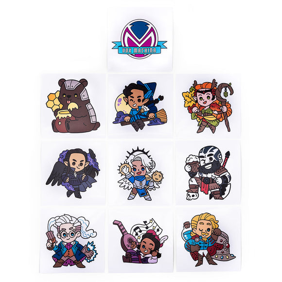 Critical Role: Vox Machina Chibi Vinyl Decals - 10-Pack