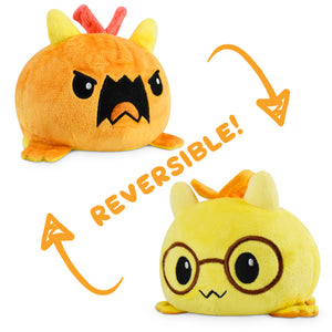 TeeTurtle Reversible Dragon: Yellow Glasses/Orange (Mini)