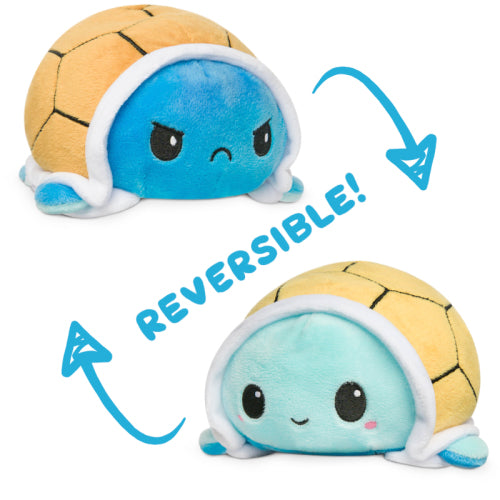 TeeTurtle Reversible Turtle: Brown Shell/Blue (Mini)