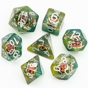 Reptilian Eye RPG Dice Set