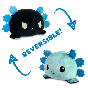 TeeTurtle Reversible Axolotl: Blue/Black (Mini)
