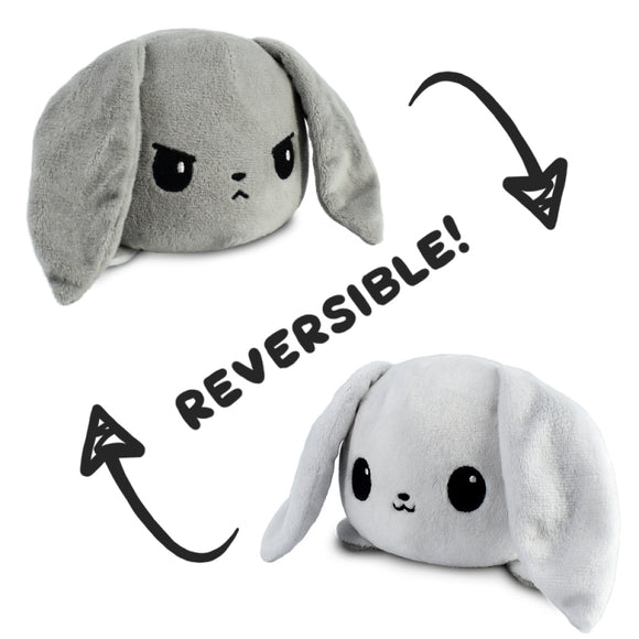 TeeTurtle Reversible Bunny: White/Gray (Mini)