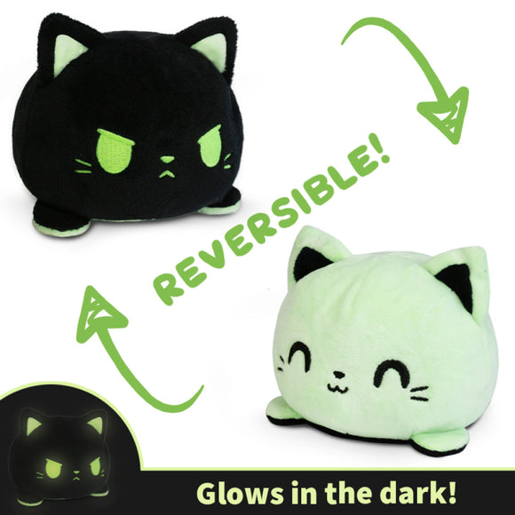 TeeTurtle Reversible Cat: Black/Glow (Mini)