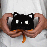 TeeTurtle Reversible Cat: Jack-O-Lantern Orange/Black (Mini)