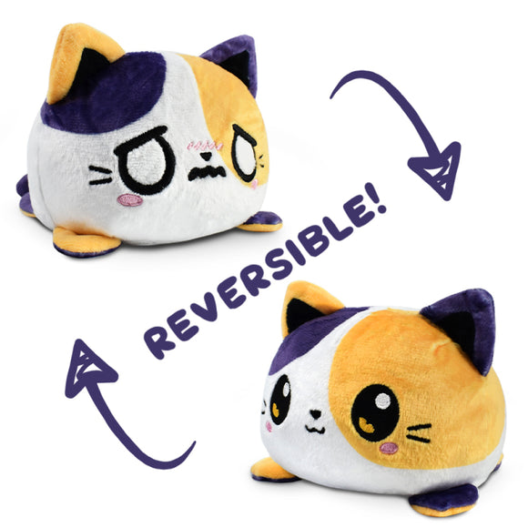 TeeTurtle Reversible Cat: Calico Happy/Worried (Mini)