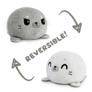 TeeTurtle Reversible Seal: White/Gray (Mini)