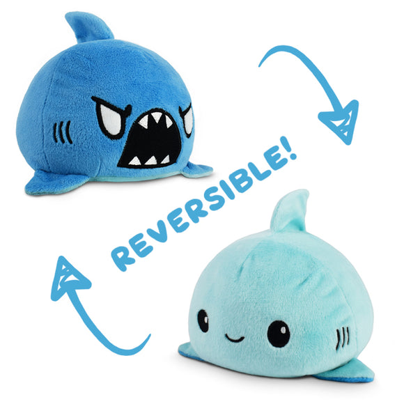 TeeTurtle Reversible Shark: Light Blue/Blue (Mini)