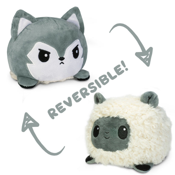 TeeTurtle Reversible Sheep/Wolf: White/Gray (Mini)