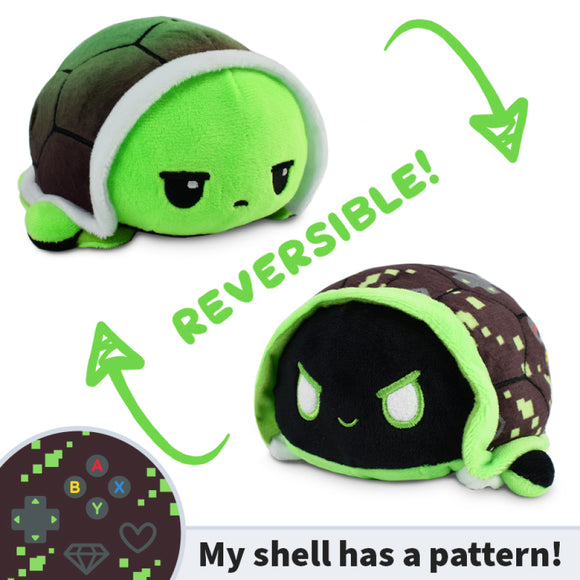 TeeTurtle Reversible Turtle: Video Game/Green (Mini)